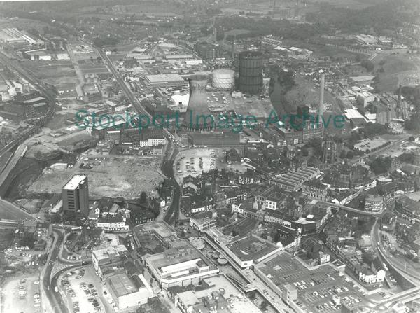 Aerial view over Portwood                                                                                                                                                                                                                                      