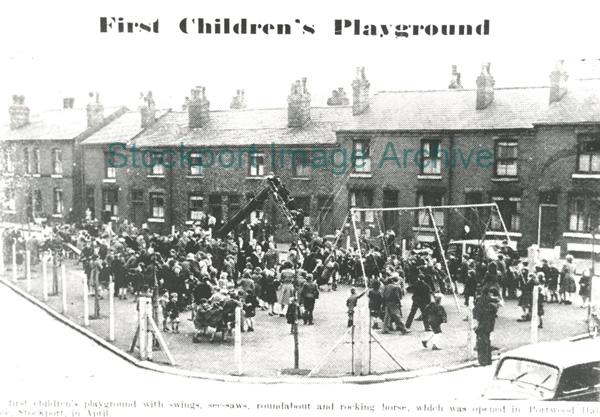 The First Children's Playground in Stockport, Portwood Hall Place                                                                                                                                                                                              