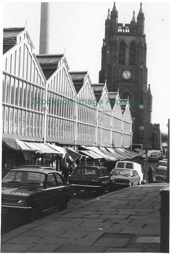 Stockport Image Archive - Market Hall and Parish Church