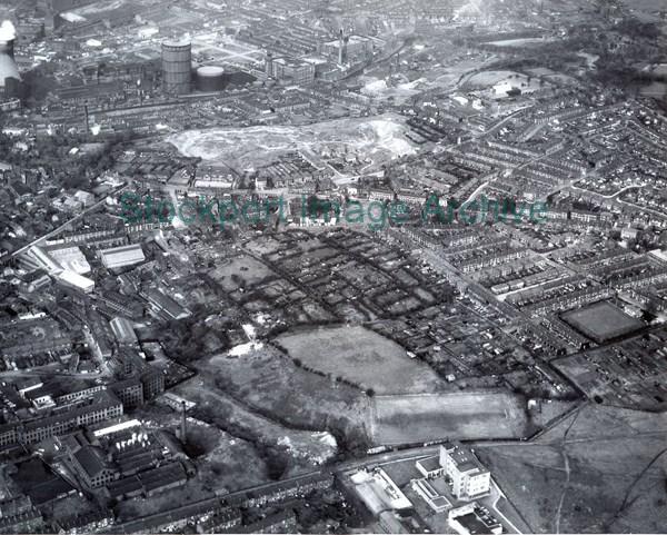 An Aerial View of the Hall Street Area of Stockport                                                                                                                                                                                                            