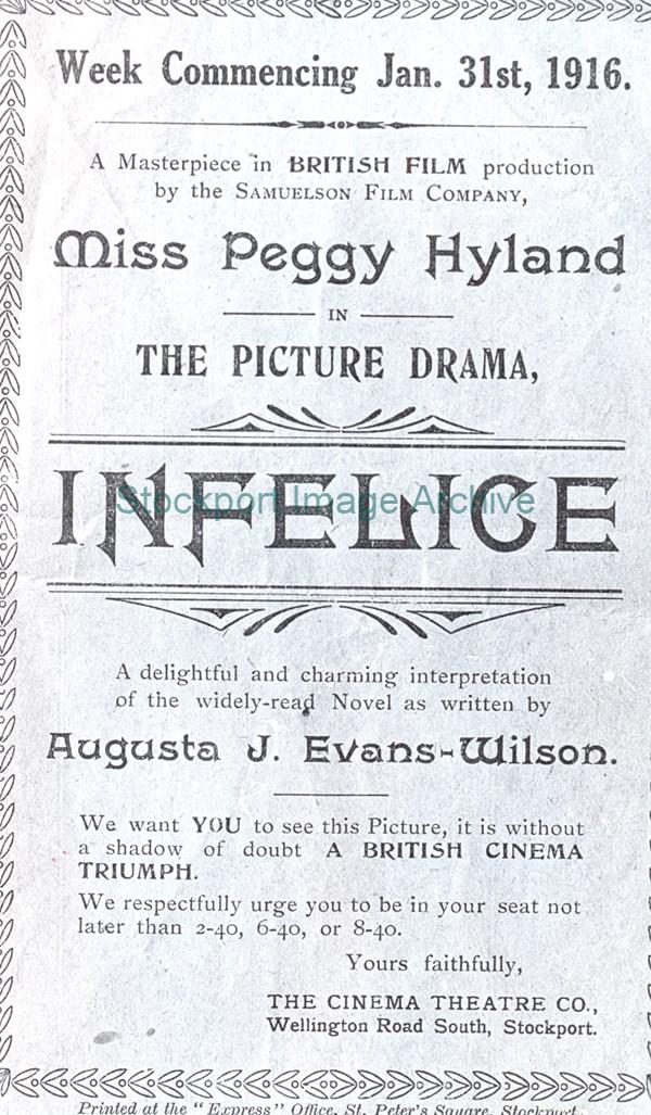 An Advertisement for the Cinema Theatre                                                                                                                                                                                                                        